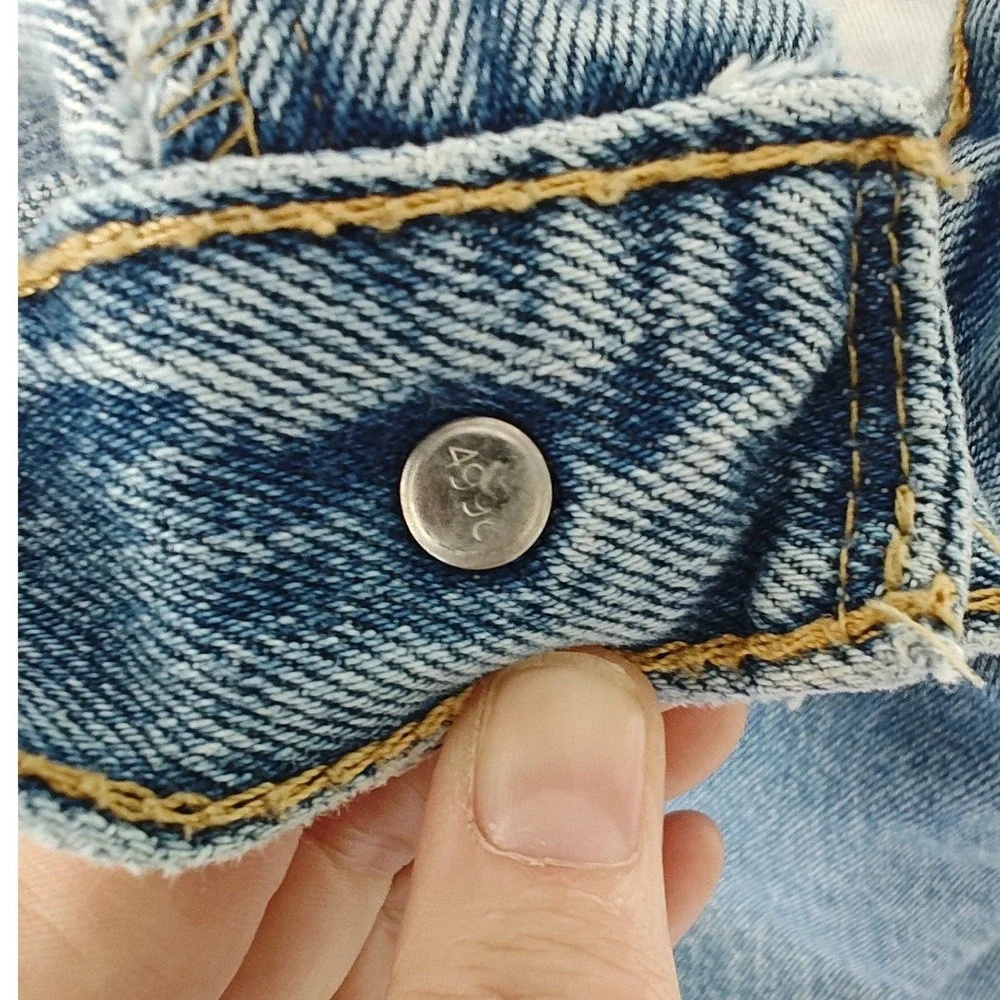 Levi's 505 Regular Fit Jeans 40 x‎ 29 Blue Medium Wash Straight Leg Denim 2019